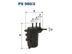 FILTRON PS980/2 kuro filtras 
 Techninės priežiūros dalys -> Papildomas remontas
1640000QAV, 164004U105, 16400BC40A