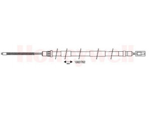BENDIX 431235B trosas, stovėjimo stabdys 
 Stabdžių sistema -> Valdymo svirtys/trosai
6025006423