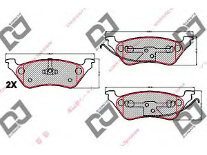 DJ PARTS BP1920 stabdžių trinkelių rinkinys, diskinis stabdys 
 Techninės priežiūros dalys -> Papildomas remontas
05071948AA, 5019805AA, 5071948AA