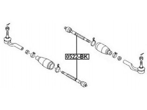 ASVA 0522-BK vidinė skersinė vairo trauklė 
 Vairavimas -> Vairo mechanizmo sujungimai
BP4L-32-240