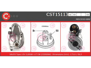CASCO CST15113AS starteris 
 Elektros įranga -> Starterio sistema -> Starteris
0041512101, 0041513001, 0041516601