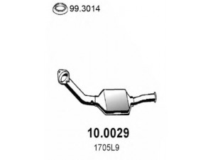 ASSO 10.0029 katalizatoriaus keitiklis 
 Išmetimo sistema -> Katalizatoriaus keitiklis
1705L8, 1705L9, 170663