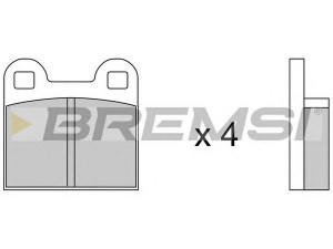 BREMSI BP2042 stabdžių trinkelių rinkinys, diskinis stabdys
892349, 1605147, 1605148, 1605204