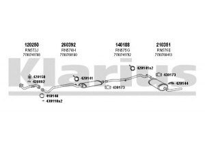 KLARIUS 720423E išmetimo sistema 
 Išmetimo sistema -> Išmetimo sistema, visa