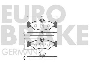 EUROBRAKE 5502223328 stabdžių trinkelių rinkinys, diskinis stabdys 
 Techninės priežiūros dalys -> Papildomas remontas
0024203820, 0024205620, 0024206920