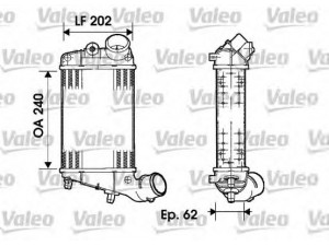 VALEO 817861 tarpinis suslėgto oro aušintuvas, kompresorius 
 Variklis -> Oro tiekimas -> Įkrovos agregatas (turbo/superįkrova) -> Tarpinis suslėgto oro aušintuvas
0060619007, 60619007, 60686738