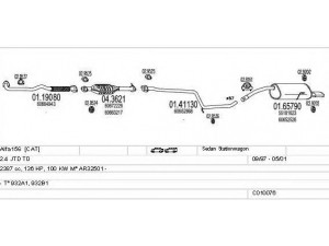 MTS C010076000345 išmetimo sistema 
 Išmetimo sistema -> Išmetimo sistema, visa