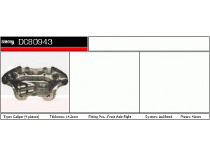 DELCO REMY DC80943 stabdžių apkaba 
 Dviratė transporto priemonės -> Stabdžių sistema -> Stabdžių apkaba / priedai
93802698