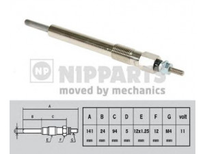 NIPPARTS J5719002 kaitinimo žvakė 
 Kibirkšties / kaitinamasis uždegimas -> Kaitinimo kaištis
8-94175-158-0
