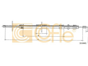COFLE 10.6441 trosas, stovėjimo stabdys 
 Stabdžių sistema -> Valdymo svirtys/trosai
483485