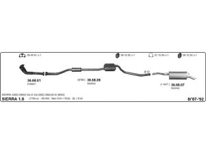 IMASAF 525000299 išmetimo sistema 
 Išmetimo sistema -> Išmetimo sistema, visa
