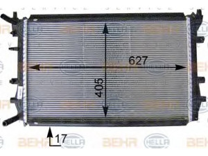 HELLA 8MK 376 755-811 radiatorius, variklio aušinimas 
 Aušinimo sistema -> Radiatorius/alyvos aušintuvas -> Radiatorius/dalys
180 121 251 C
