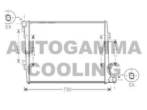 AUTOGAMMA 104245 radiatorius, variklio aušinimas 
 Aušinimo sistema -> Radiatorius/alyvos aušintuvas -> Radiatorius/dalys
1K0121251AK, 1K0121251AK, 1K0121251AK