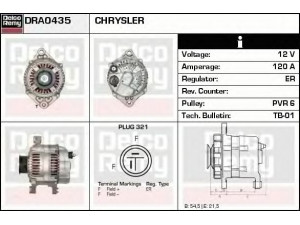 DELCO REMY DRA0435 kintamosios srovės generatorius 
 Elektros įranga -> Kint. sr. generatorius/dalys -> Kintamosios srovės generatorius