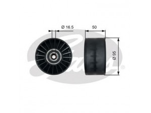 GATES T38678 įtempiklio skriemulys, V formos rumbuotas diržas 
 Diržinė pavara -> V formos rumbuotas diržas/komplektas -> Įtempiklio skriemulys
0005500033, A0005500033