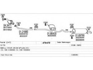 MTS C380363003222 išmetimo sistema 
 Išmetimo sistema -> Išmetimo sistema, visa
