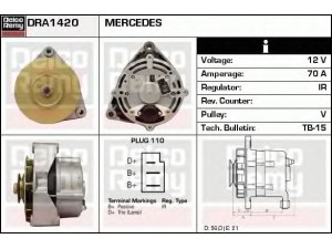 DELCO REMY DRA1420 kintamosios srovės generatorius 
 Elektros įranga -> Kint. sr. generatorius/dalys -> Kintamosios srovės generatorius