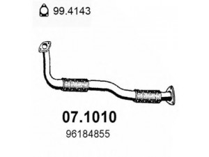 ASSO 07.1010 išleidimo kolektorius 
 Išmetimo sistema -> Išmetimo vamzdžiai
96184855, 96296653, 96300893, 96352117