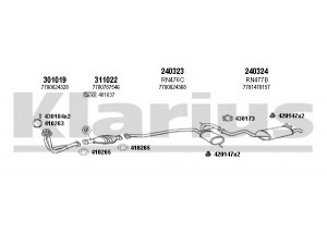 KLARIUS 720629E išmetimo sistema 
 Išmetimo sistema -> Išmetimo sistema, visa