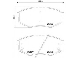 BREMBO P 30 055 stabdžių trinkelių rinkinys, diskinis stabdys 
 Techninės priežiūros dalys -> Papildomas remontas
581011KA00