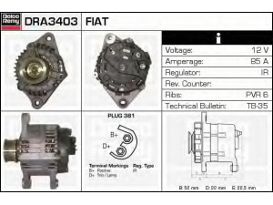 DELCO REMY DRA3403 kintamosios srovės generatorius 
 Elektros įranga -> Kint. sr. generatorius/dalys -> Kintamosios srovės generatorius
46 231 671, 46 231 724, 46 430 529