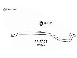 ASSO 36.5027 išleidimo kolektorius 
 Išmetimo sistema -> Išmetimo vamzdžiai
1717AX, 1717S5