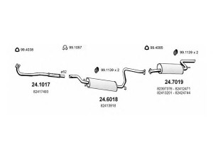 ASSO ART1243 išmetimo sistema 
 Išmetimo sistema -> Išmetimo sistema, visa