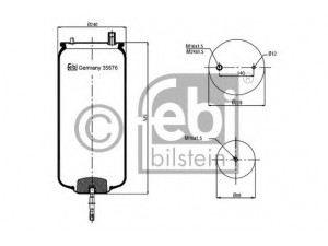 FEBI BILSTEIN 35676 dėklas, pneumatinė pakaba 
 Pakaba -> Pneumatinė pakaba
50 01 855 856, 50 10 294 546