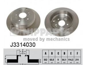 NIPPARTS J3314030 stabdžių diskas 
 Stabdžių sistema -> Diskinis stabdys -> Stabdžių diskas
42510-SCA-E50, 42510-SWW-G01, 42510-T1G-G00