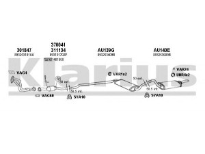 KLARIUS 940265U išmetimo sistema 
 Išmetimo sistema -> Išmetimo sistema, visa