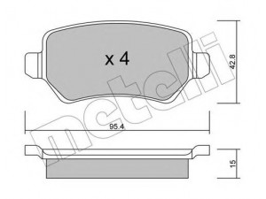 METELLI 22-0542-1 stabdžių trinkelių rinkinys, diskinis stabdys 
 Techninės priežiūros dalys -> Papildomas remontas
1605122, 1605995, 93188727