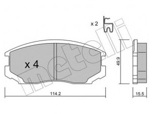 METELLI 22-0382-0 stabdžių trinkelių rinkinys, diskinis stabdys 
 Techninės priežiūros dalys -> Papildomas remontas
04465-B4010, 04465-B4020, 04465-B4030