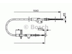 BOSCH 1 987 477 752 trosas, stovėjimo stabdys 
 Stabdžių sistema -> Valdymo svirtys/trosai
36530 2F000