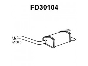 VENEPORTE FD30104 galinis duslintuvas 
 Išmetimo sistema -> Duslintuvas
1148401, 1149724, 1213483, 1380914