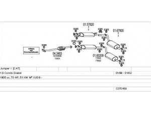 MTS C070169001100 išmetimo sistema 
 Išmetimo sistema -> Išmetimo sistema, visa