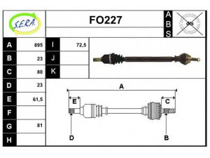 SERA FO227 kardaninis velenas 
 Ratų pavara -> Kardaninis velenas
5024567, 6596770, 6669785, 91AX3219GA
