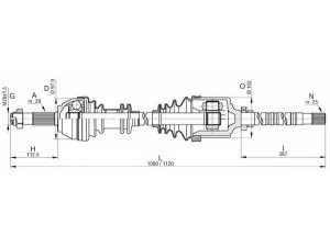 OPEN PARTS DRS6175.00 kardaninis velenas 
 Ratų pavara -> Kardaninis velenas
327360, 327362, 32736R, 3273C7