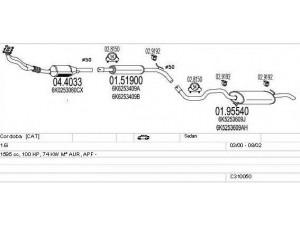 MTS C310050006928 išmetimo sistema 
 Išmetimo sistema -> Išmetimo sistema, visa