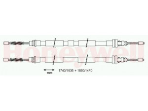 BENDIX 433006B trosas, stovėjimo stabdys 
 Stabdžių sistema -> Valdymo svirtys/trosai
6025370827