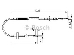 BOSCH 1 987 477 922 trosas, stovėjimo stabdys 
 Stabdžių sistema -> Valdymo svirtys/trosai
8E0 609 721 AF, 8E0 609 721 AG