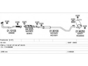 MTS C180026001475 išmetimo sistema 
 Išmetimo sistema -> Išmetimo sistema, visa