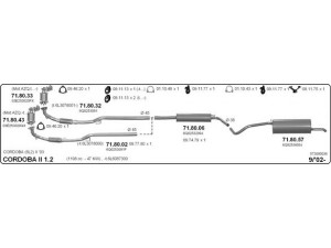IMASAF 573000036 išmetimo sistema 
 Išmetimo sistema -> Išmetimo sistema, visa