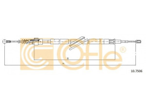 COFLE 10.7506 trosas, stovėjimo stabdys 
 Stabdžių sistema -> Valdymo svirtys/trosai
1J0609721AR, 1J0609721L, 1J0609721R