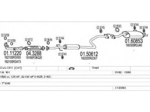 MTS C120093002715 išmetimo sistema 
 Išmetimo sistema -> Išmetimo sistema, visa