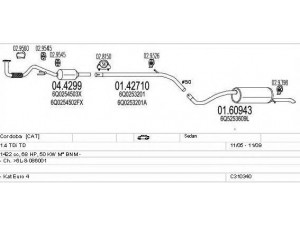 MTS C310340010737 išmetimo sistema 
 Išmetimo sistema -> Išmetimo sistema, visa