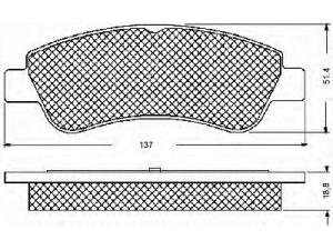 BSF 10672 stabdžių trinkelių rinkinys, diskinis stabdys 
 Techninės priežiūros dalys -> Papildomas remontas
425423, 1611293980, 425218, 425221