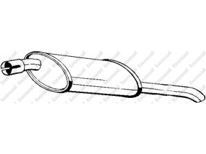 BOSAL 185-009 galinis duslintuvas 
 Išmetimo sistema -> Duslintuvas
58 52 857, 58 52 990, 8 52 082