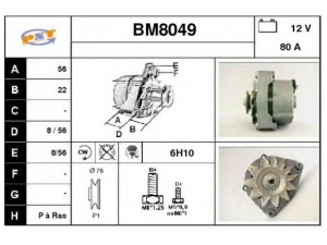 SNRA BM8049 kintamosios srovės generatorius 
 Elektros įranga -> Kint. sr. generatorius/dalys -> Kintamosios srovės generatorius
12311706056, 12311711203