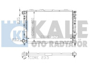 KALE OTO RADYATÖR 230900 radiatorius, variklio aušinimas 
 Aušinimo sistema -> Radiatorius/alyvos aušintuvas -> Radiatorius/dalys
606 5191 9, 606 6307 0, 60651919