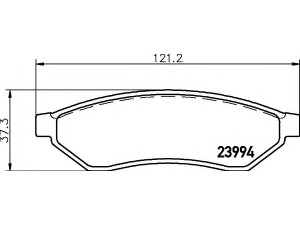 HELLA 8DB 355 011-671 stabdžių trinkelių rinkinys, diskinis stabdys 
 Techninės priežiūros dalys -> Papildomas remontas
96496763